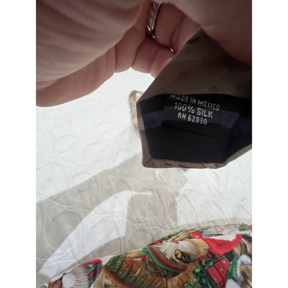 Vintage Stonehenge Neck Tie Butterflies Floral - Picture 5 of 6